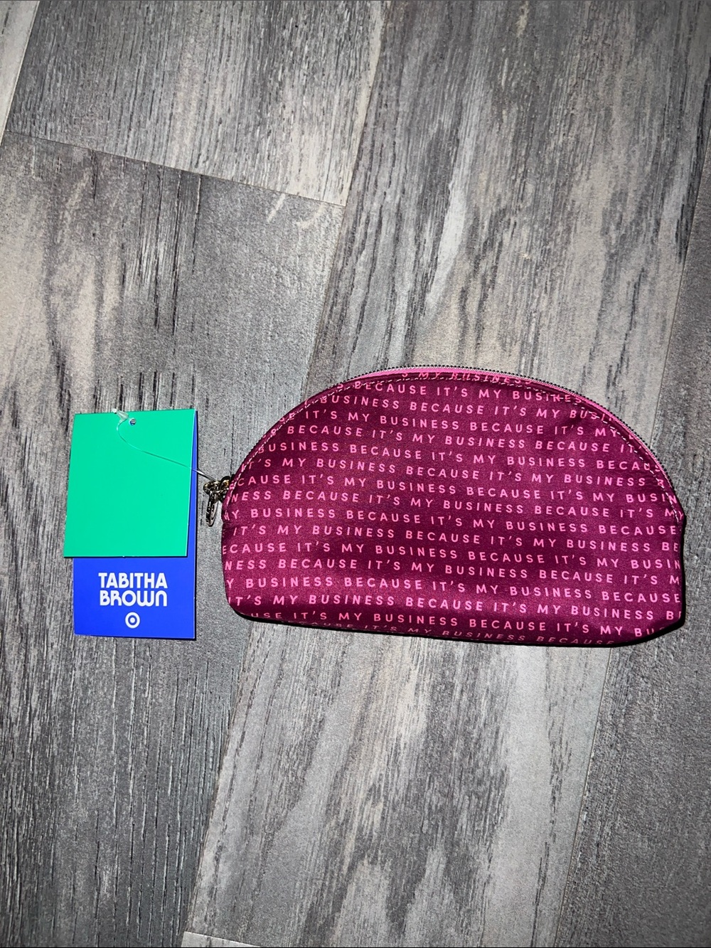 Tabitha Brown Pink Statement Cosmetic/Pencil Pouch